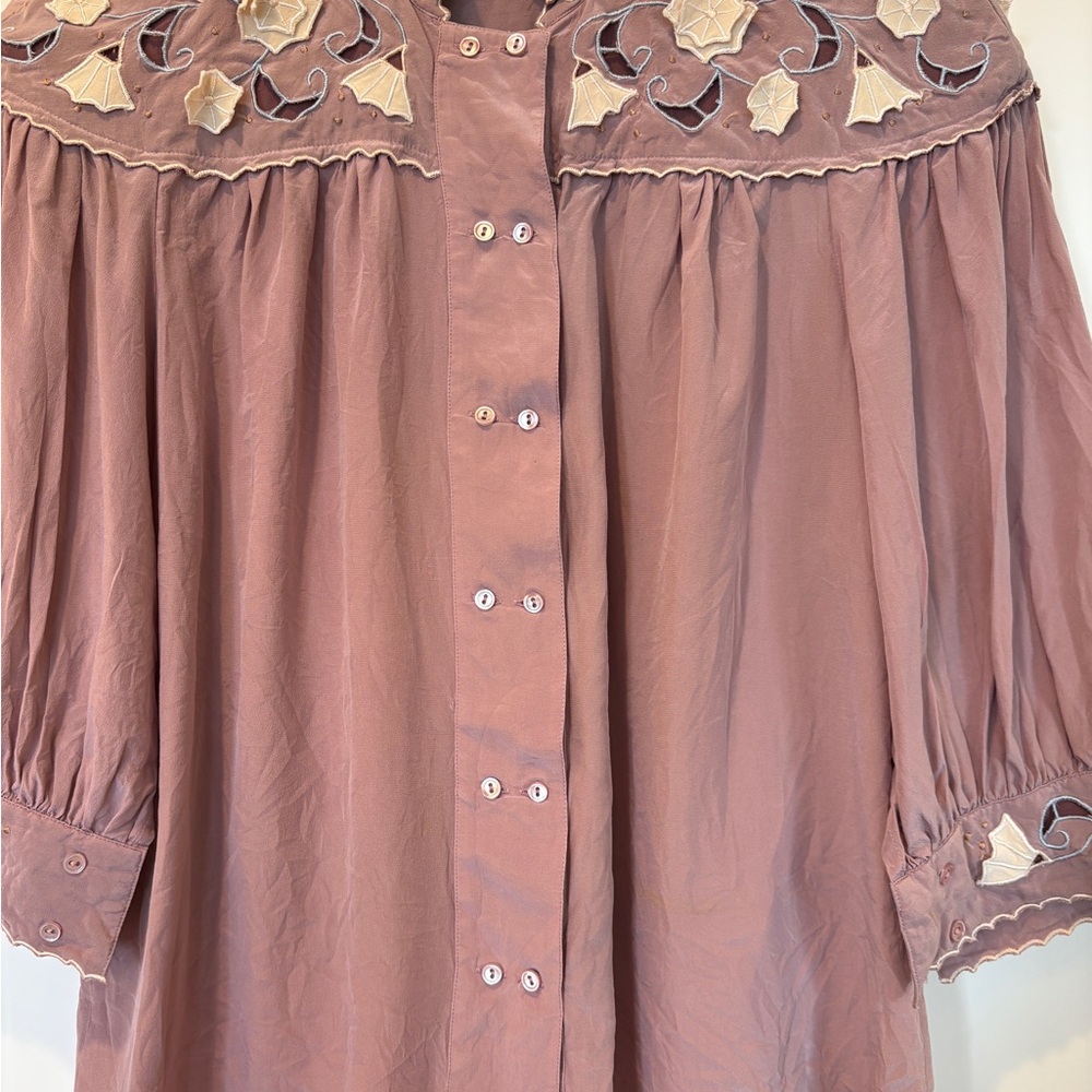 Vintage Mercedes & Adrienne Silk Blouse - Picture 2 of 6